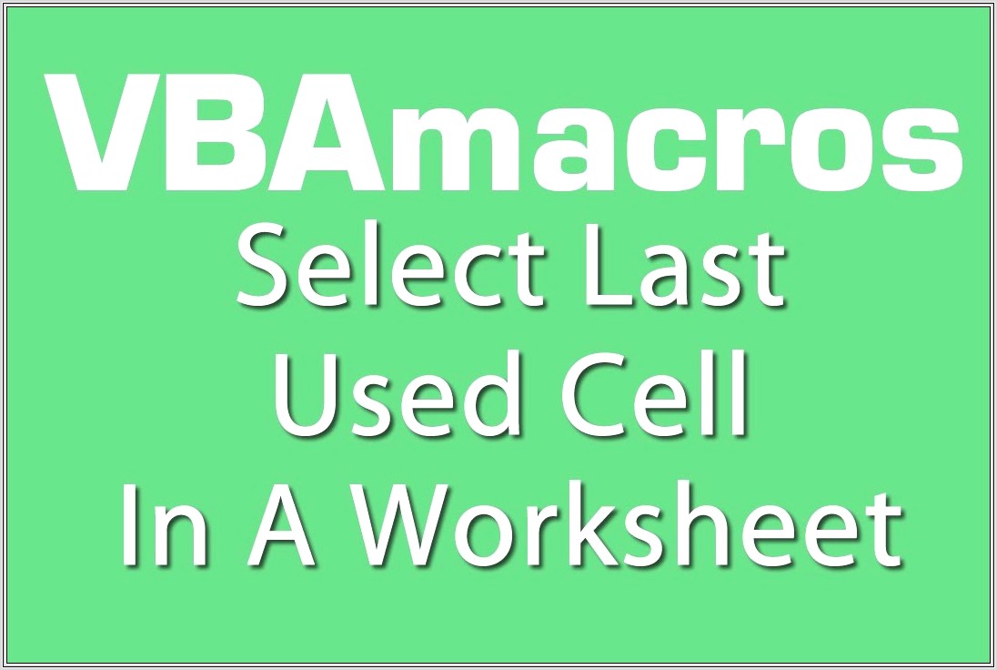 Excel Vba Worksheet Cell Select