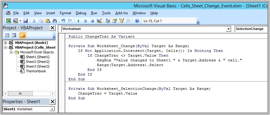Excel Vba Worksheet Change Event Old Value