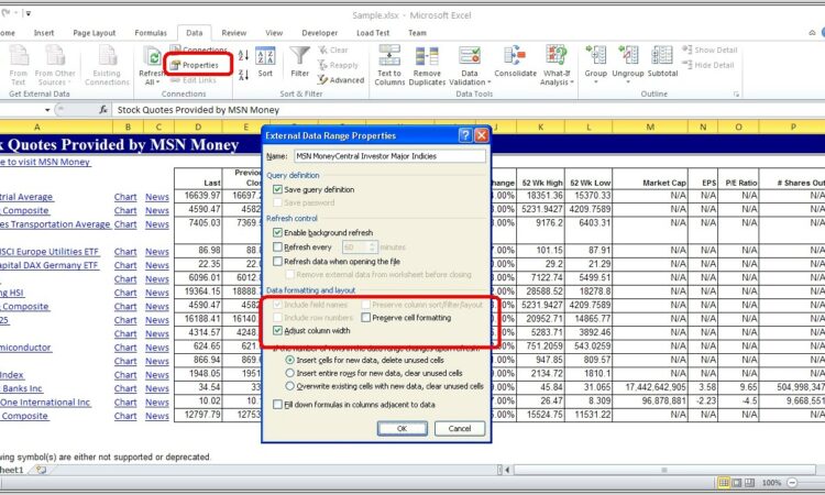 Excel Vba Worksheet Querytables