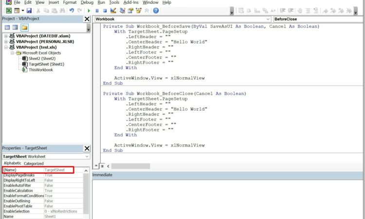 Excel Vba Worksheet View Normal