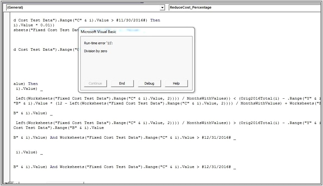 Excel Vba Worksheetfunction Division