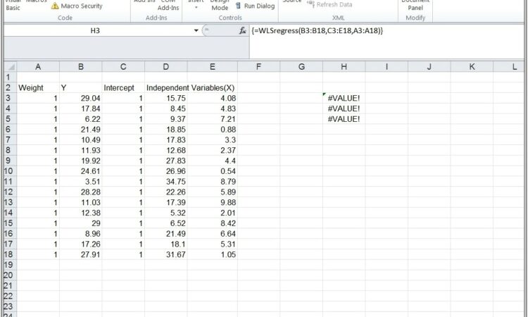 Excel Vba Worksheetfunction Mmult