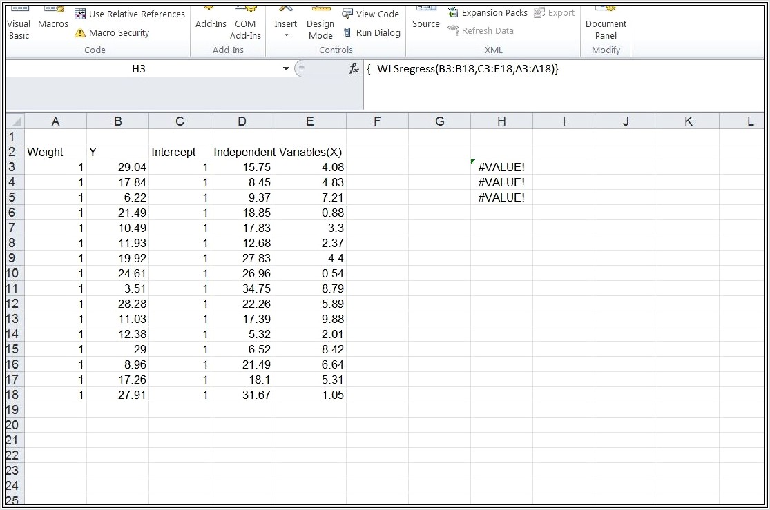 Excel Vba Worksheetfunction Mmult