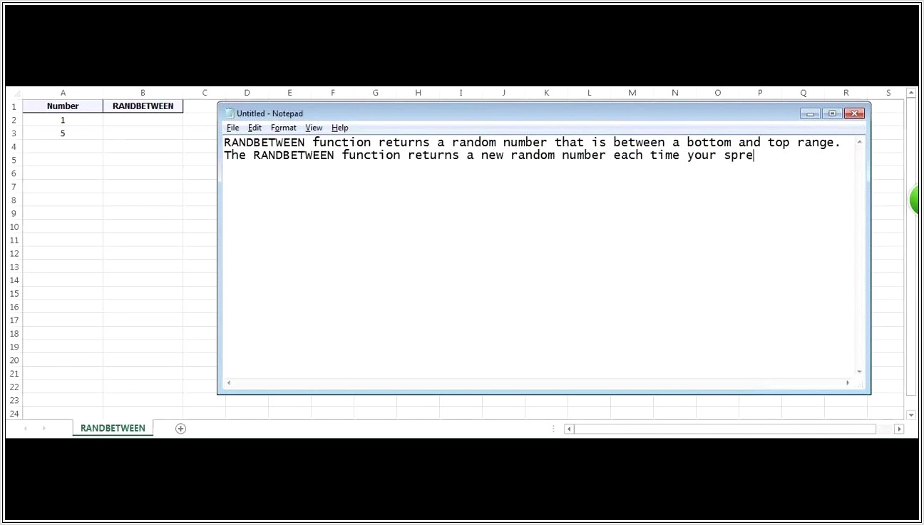 Excel Vba Worksheetfunction Randbetween