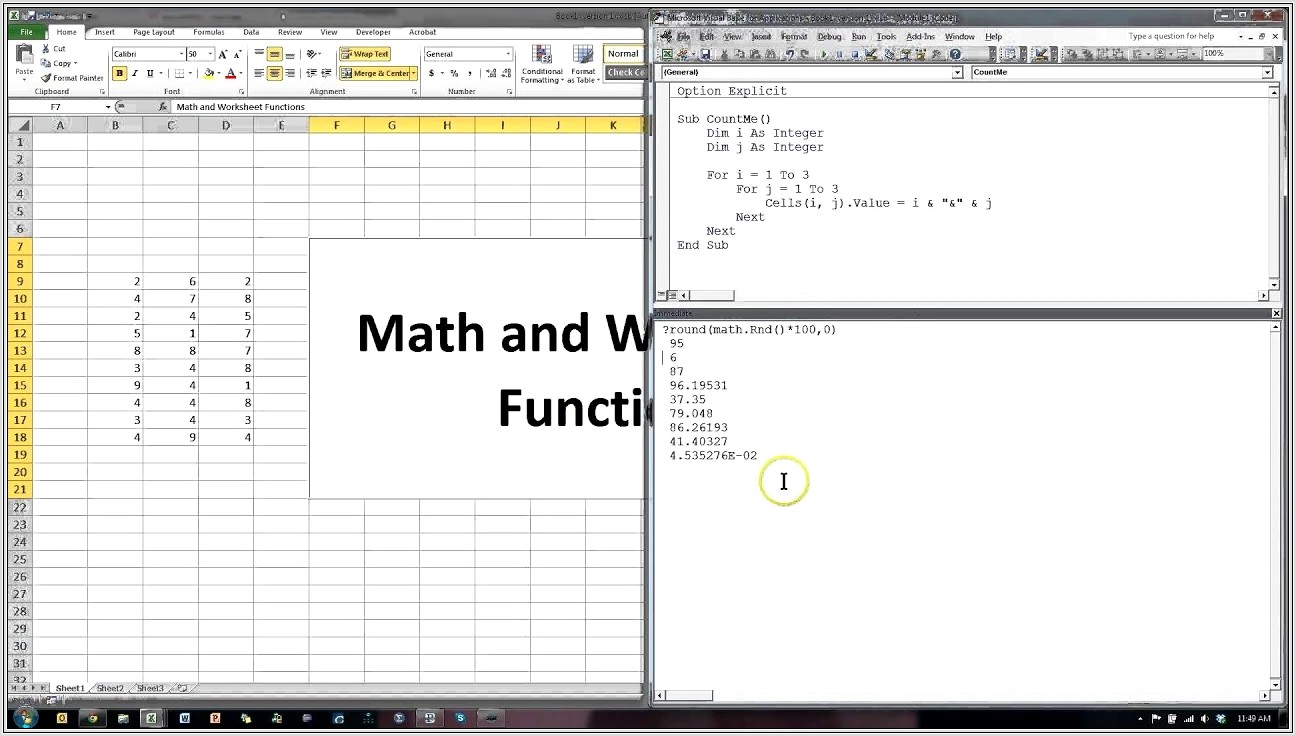 Excel Vba Worksheetfunction Roundup