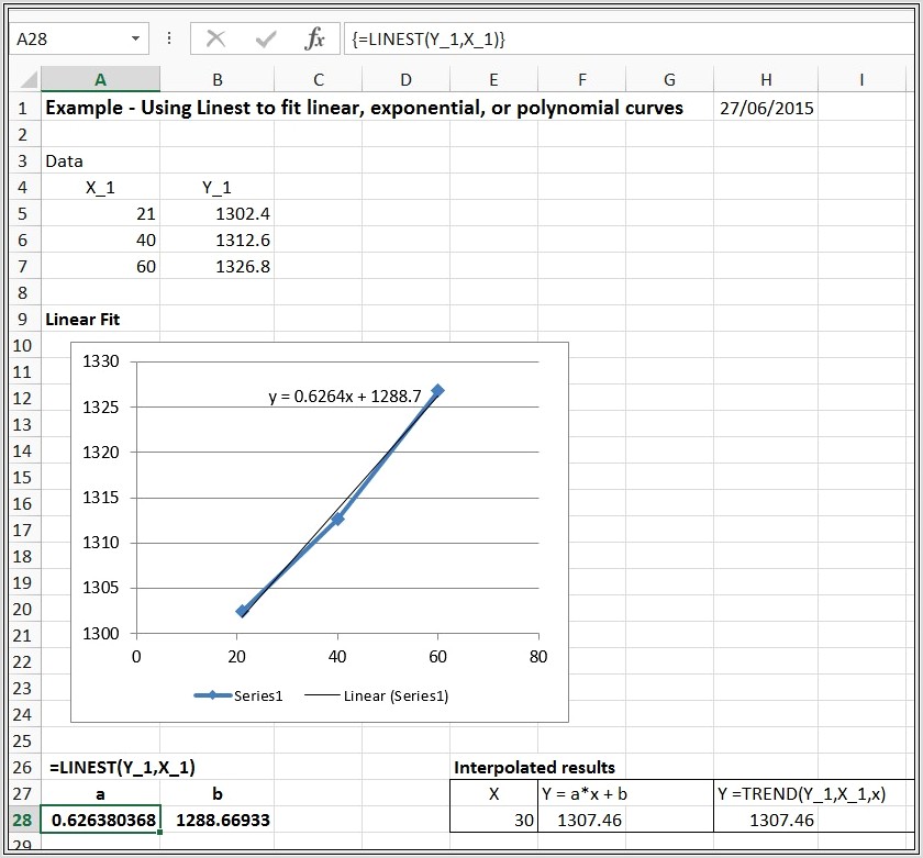 Excel Vba Worksheetfunctionlinest