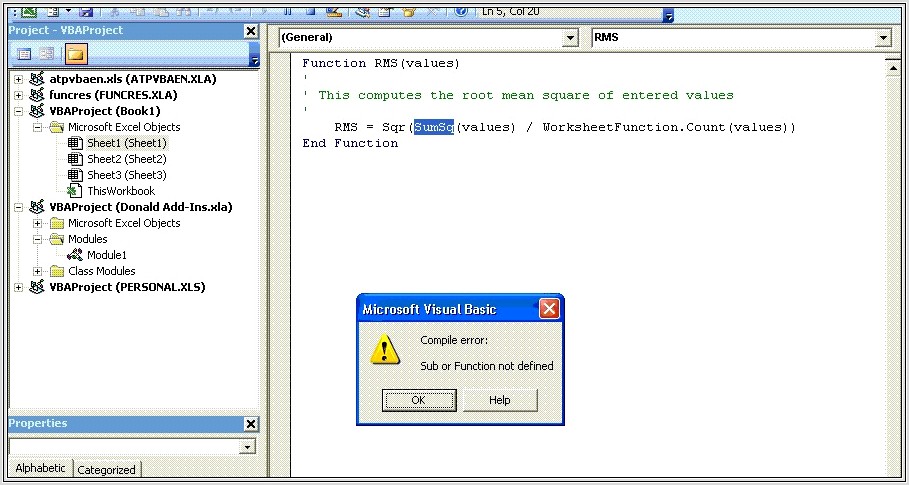 Excel Vba Worksheetfunctionsqrt