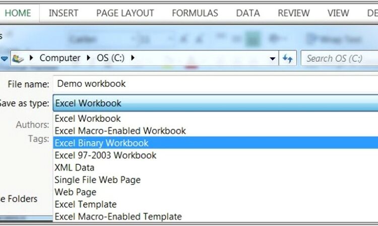 Excel Workbook Vs Binary