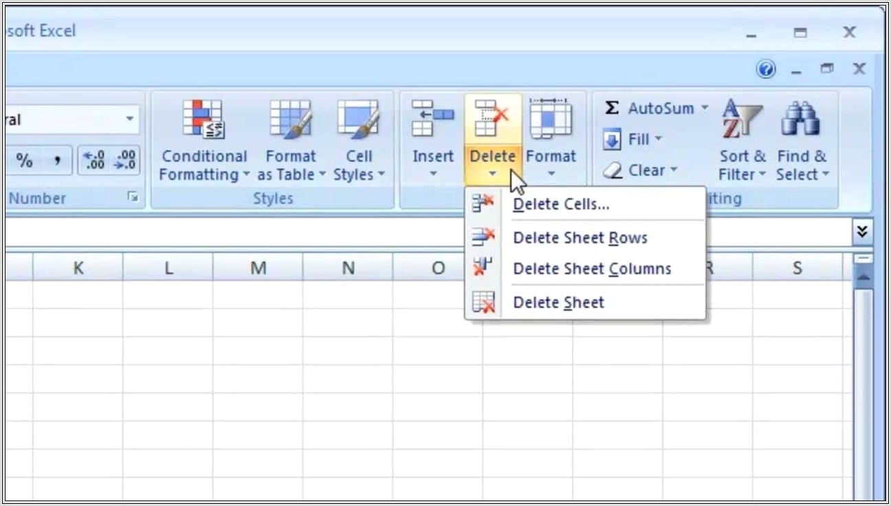 Excel Worksheet Cannot Delete