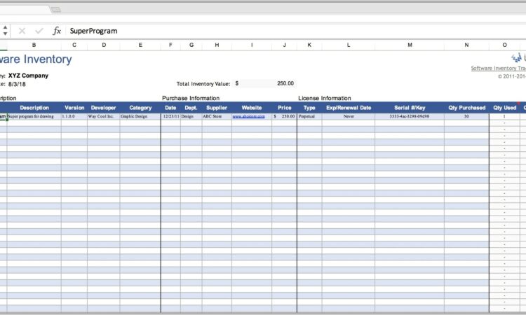 Excel Worksheet For Inventory