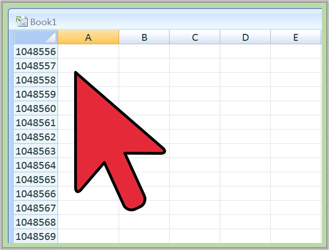 Excel Worksheet Has Numbers For Columns