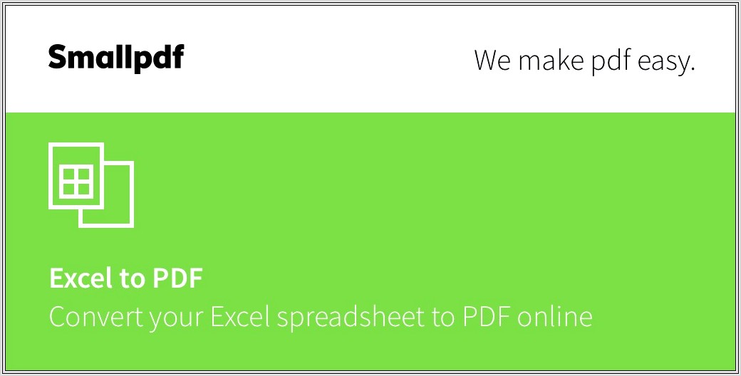 Excel Worksheet To Pdf Converter