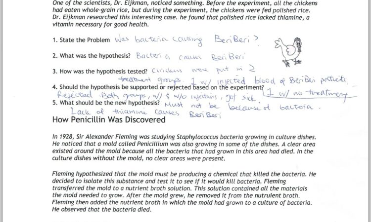 Experimental Design Worksheet Scientific Method Answer Key