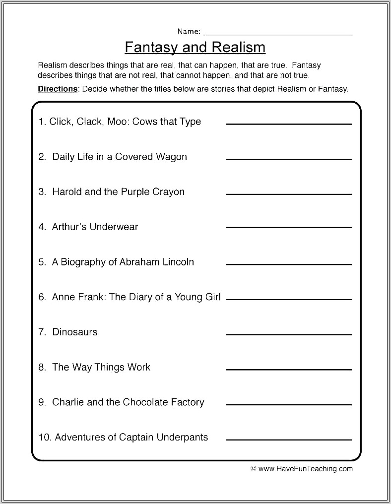 Fact And Opinion Worksheet For 4th Grade