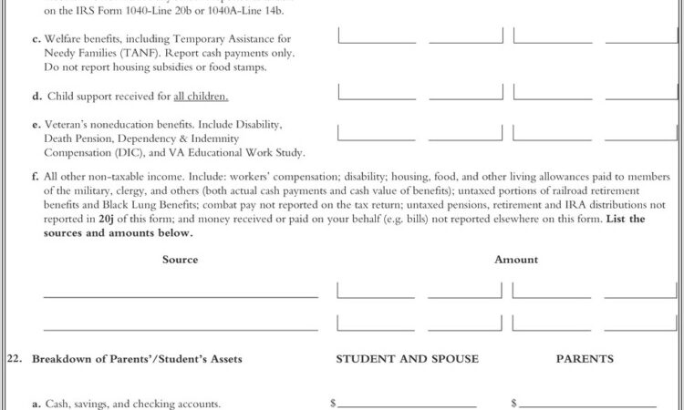 Fafsa Dependent Verification Worksheet 13 14