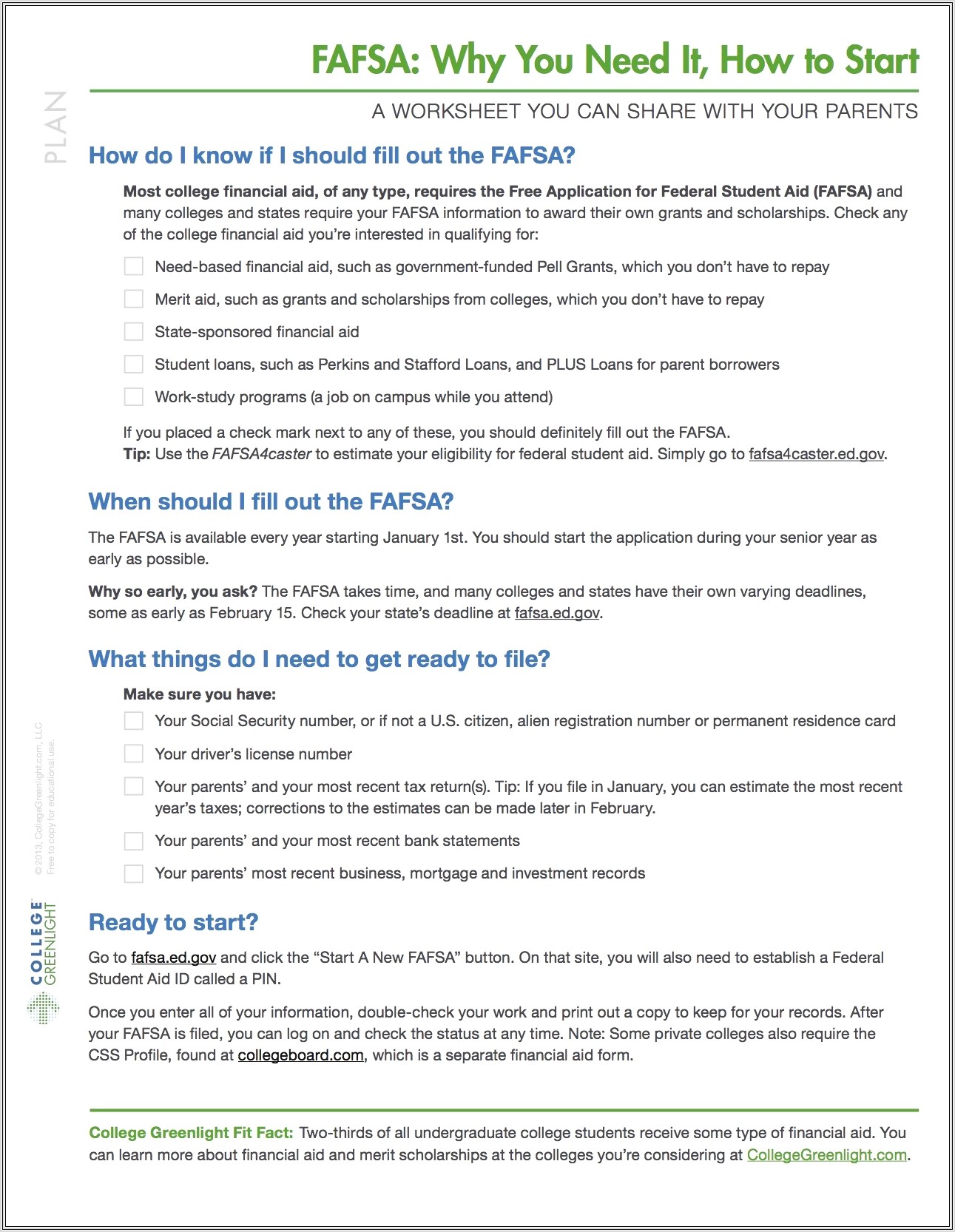 Fafsaedgov Worksheet