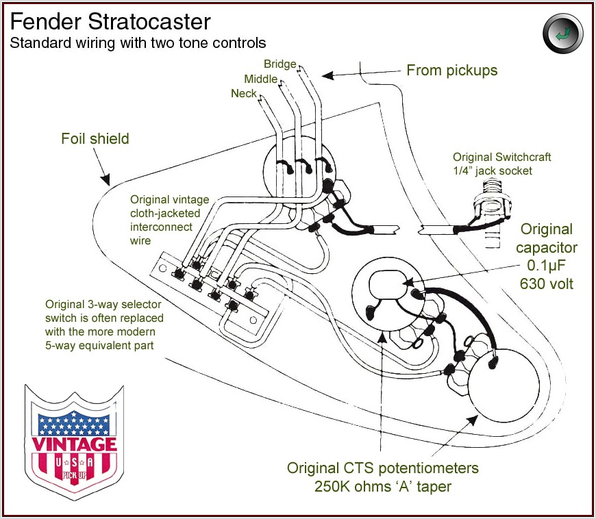 Fender Standard Stratocaster Wiring Diagram