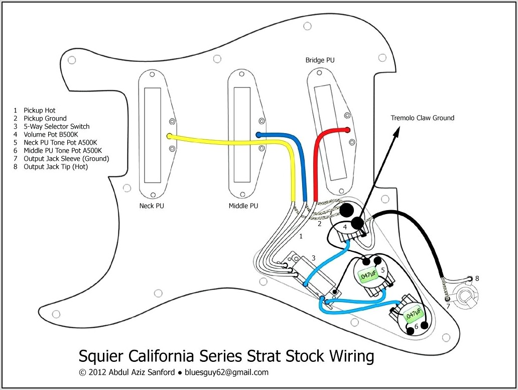 Fender Stratocaster 5 Way Switch Wiring Diagram