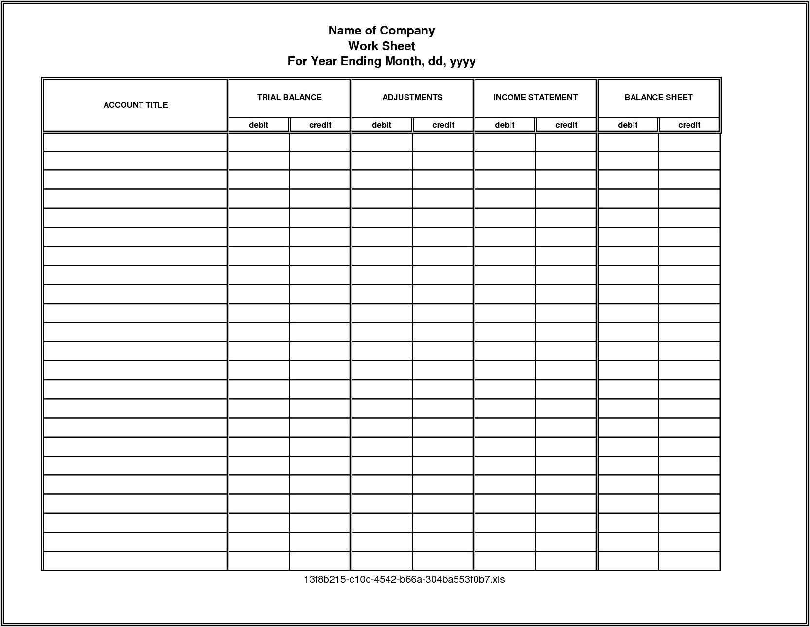 Financial Accounting Worksheets Printable