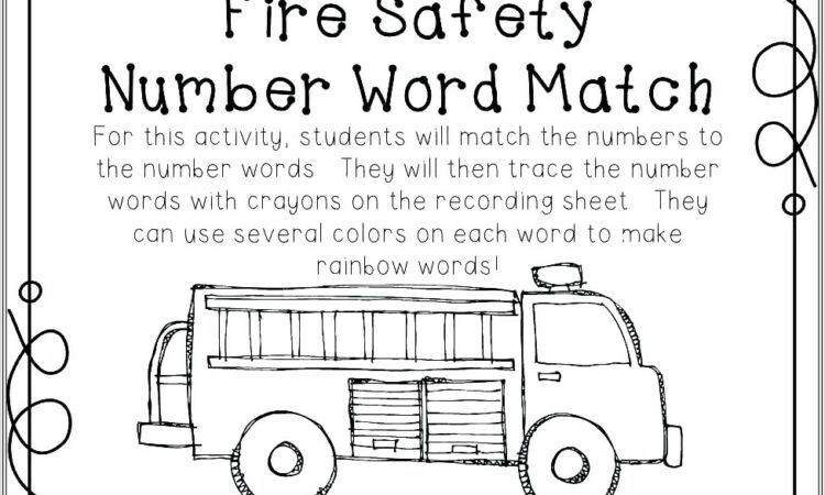 Fire Safety Worksheet Free