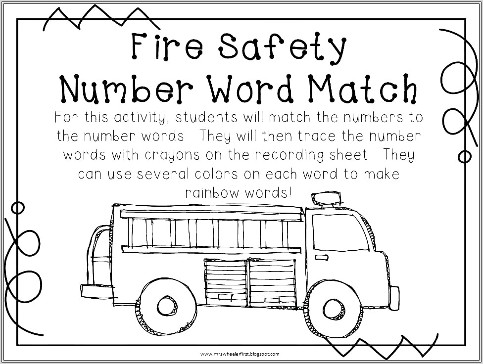 Fire Safety Worksheet Free