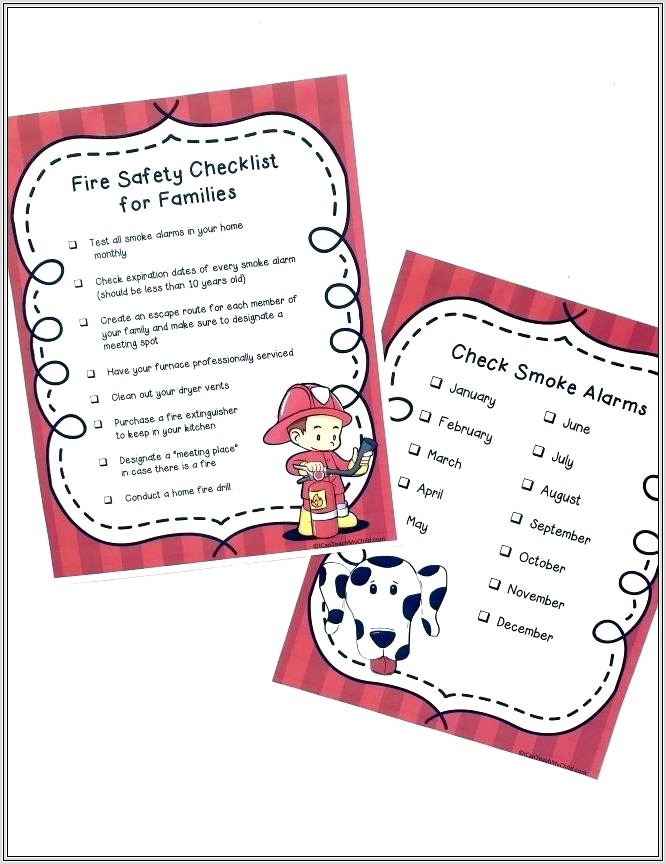 Fire Safety Worksheet Grade 2