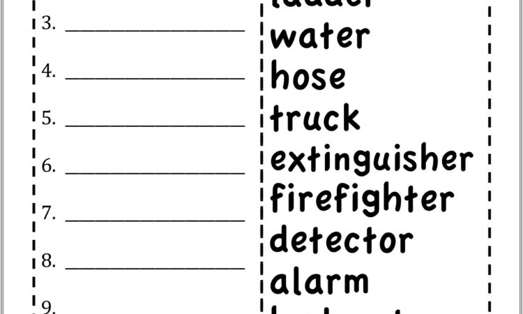 Fire Safety Worksheets High School