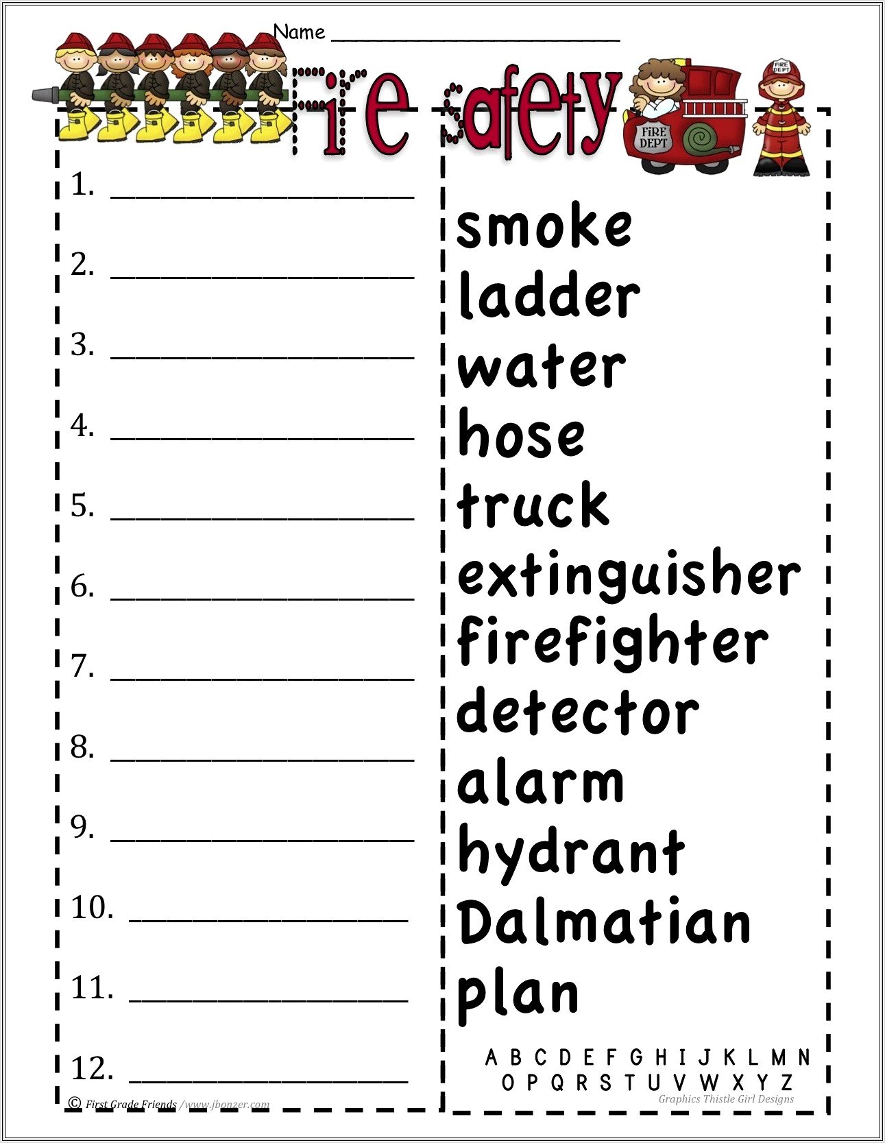Fire Safety Worksheets High School