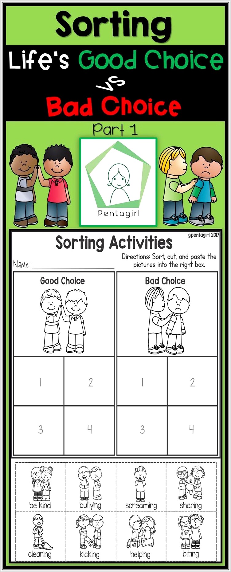 First Grade Behavior Worksheet