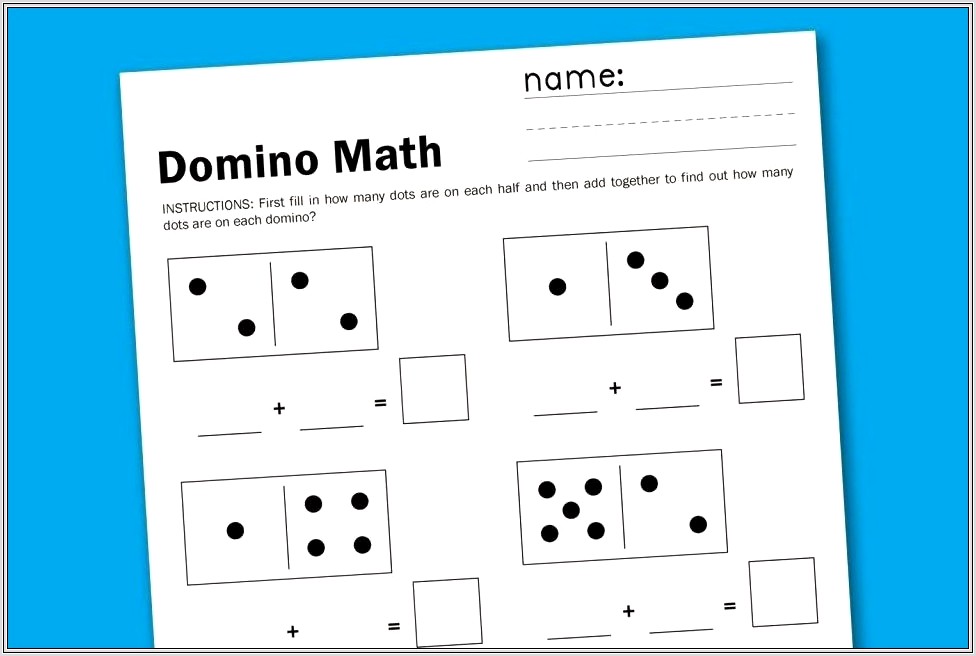 First Grade Dice Worksheets