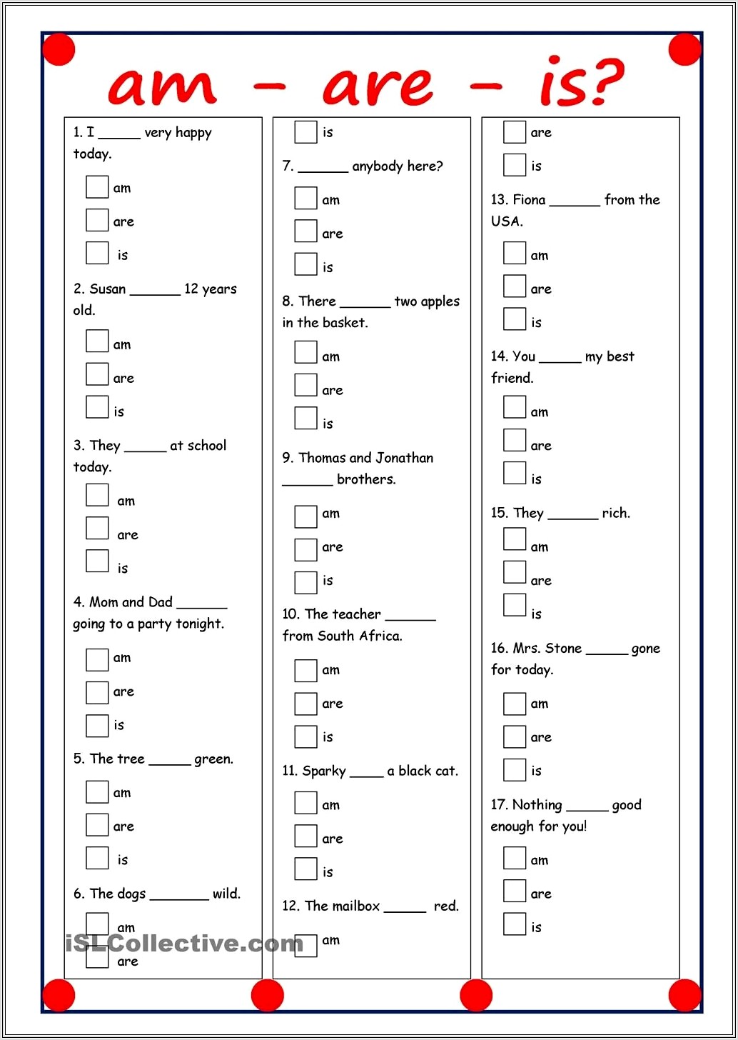 First Grade English Grammar Worksheets