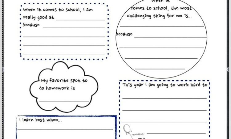 First Grade Getting To Know You Worksheet