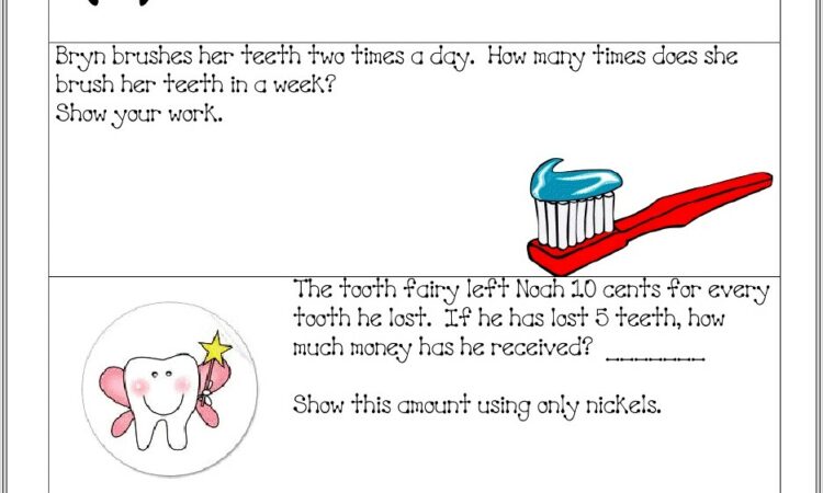 First Grade Health Worksheet