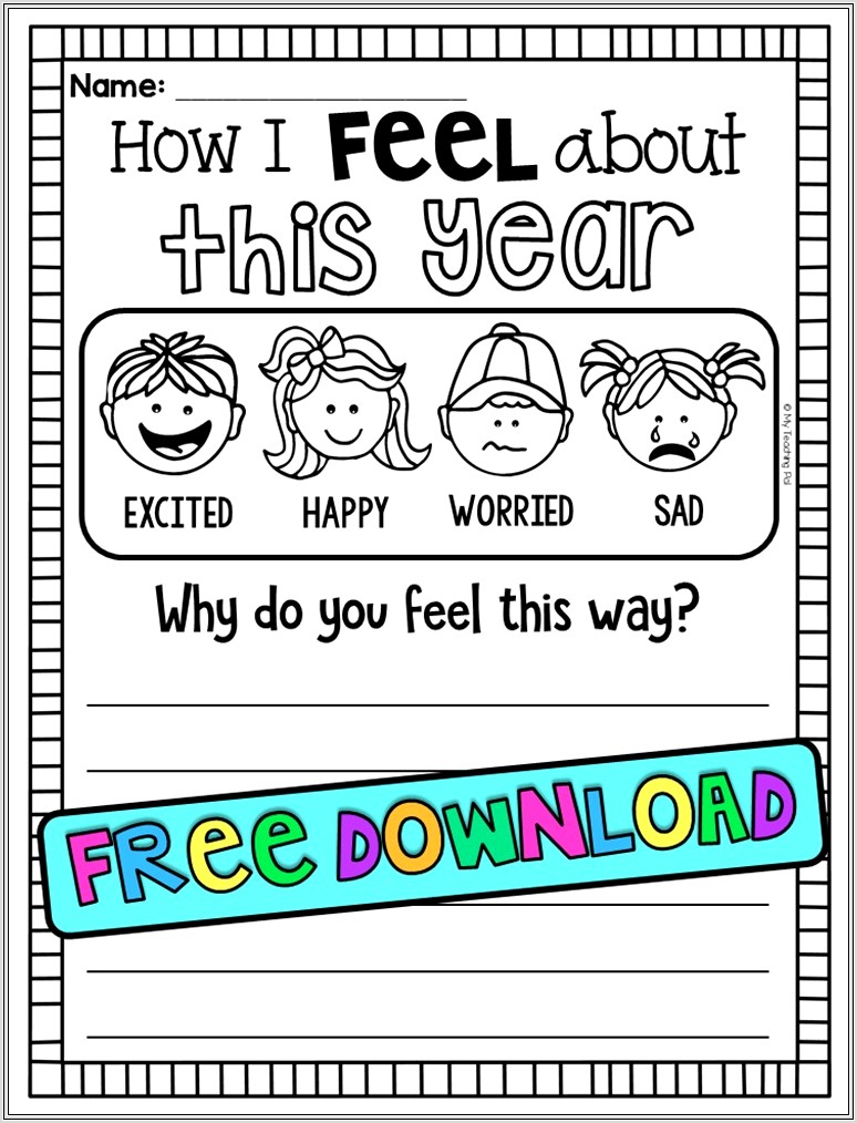 First Grade Jitters Printables