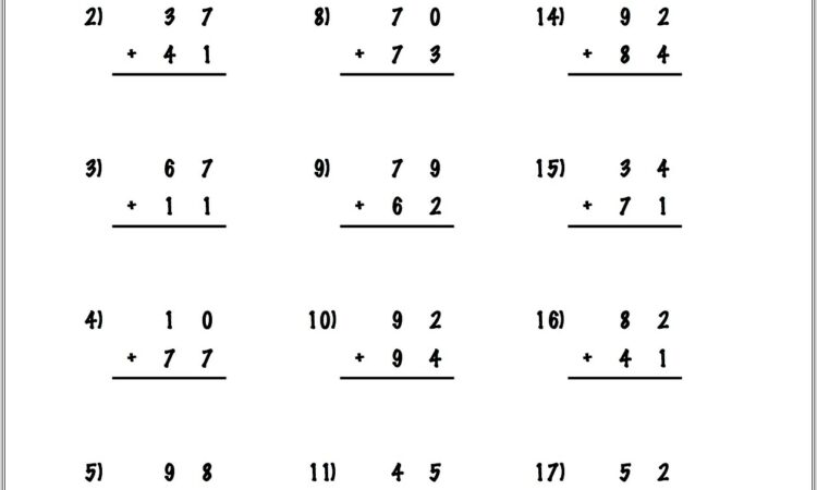 First Grade Math Worksheet Pdf