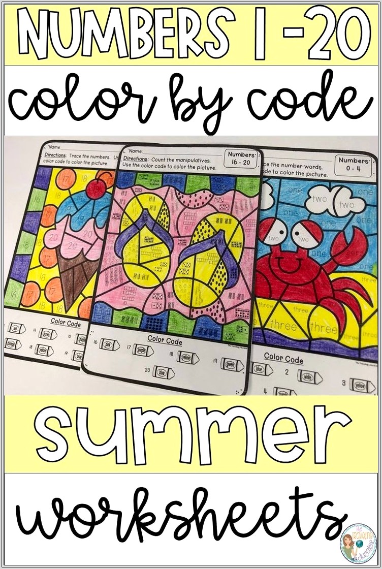 First Grade Math Worksheets Color By Number