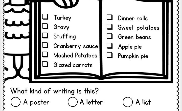 First Grade Math Worksheets For Thanksgiving