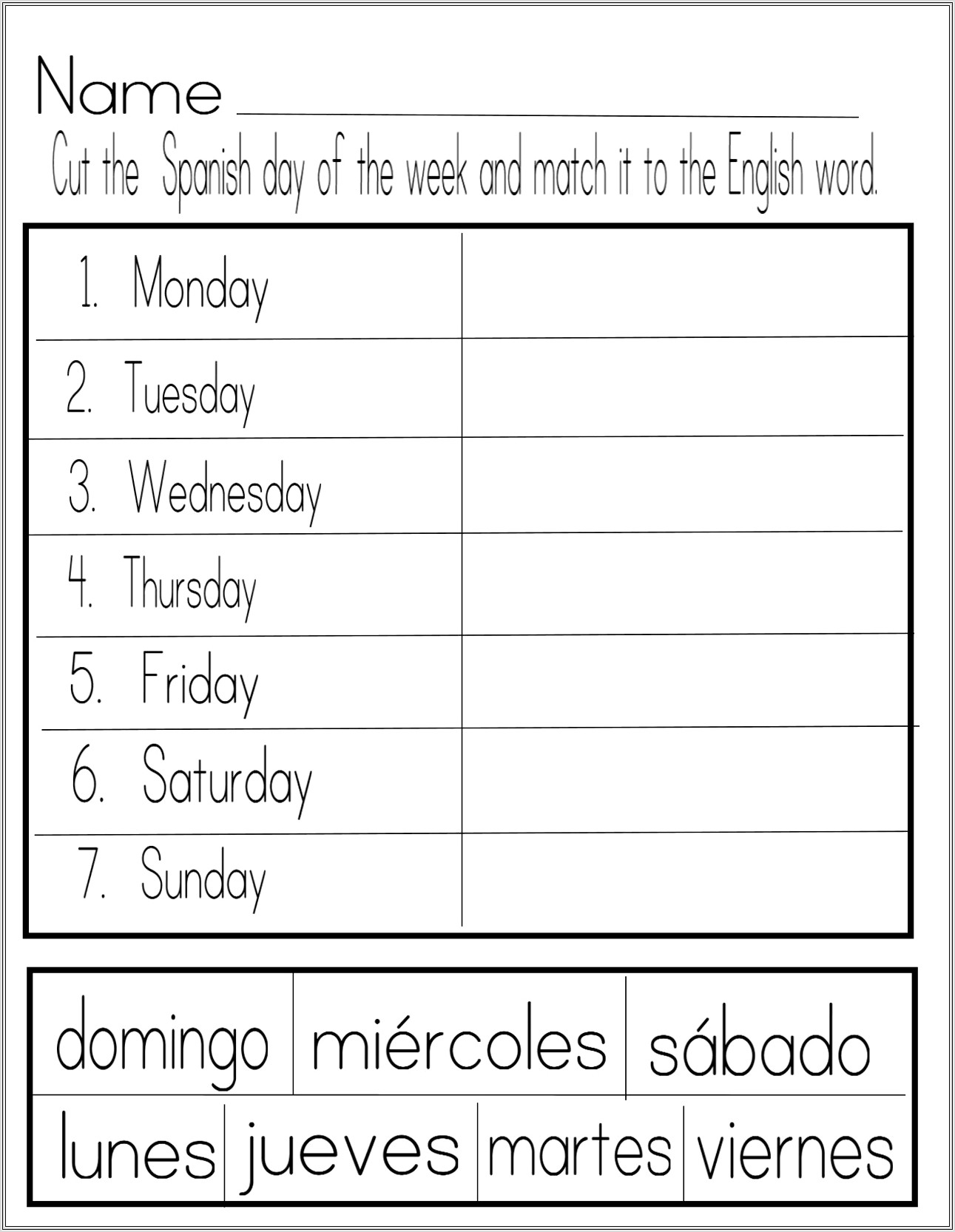First Grade Math Worksheets In Spanish