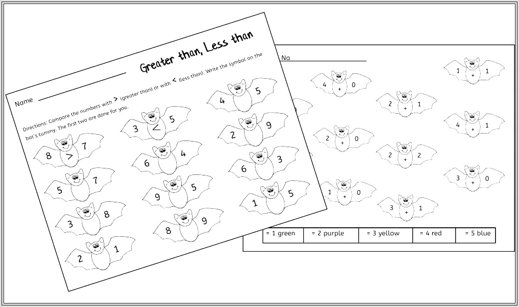 First Grade Math Worksheets More And Less