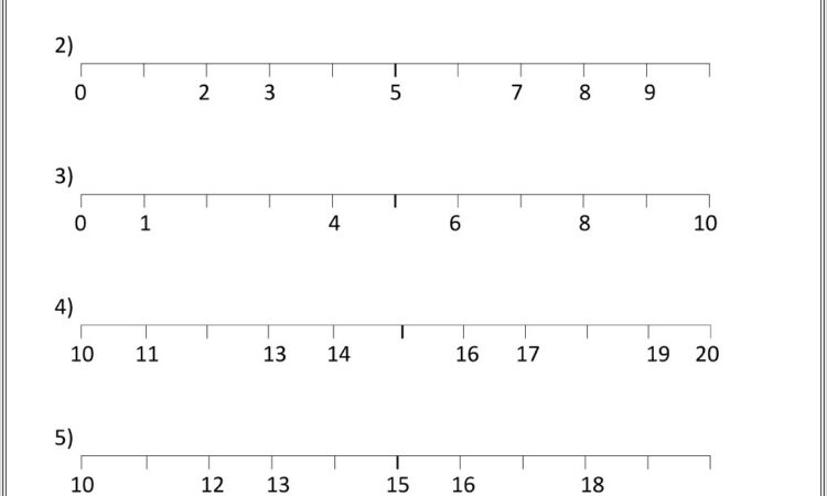 First Grade Math Worksheets Number Line