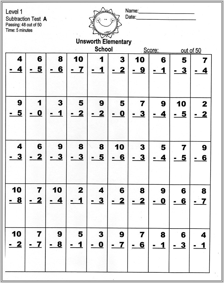 First Grade Math Worksheets On Time