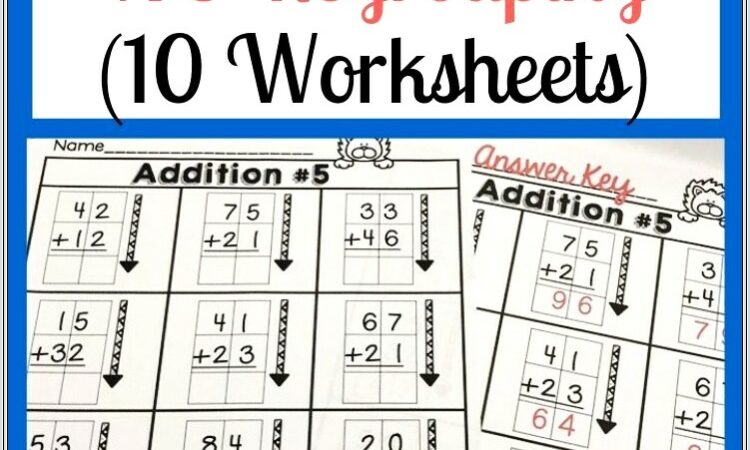 First Grade Math Worksheets Regrouping