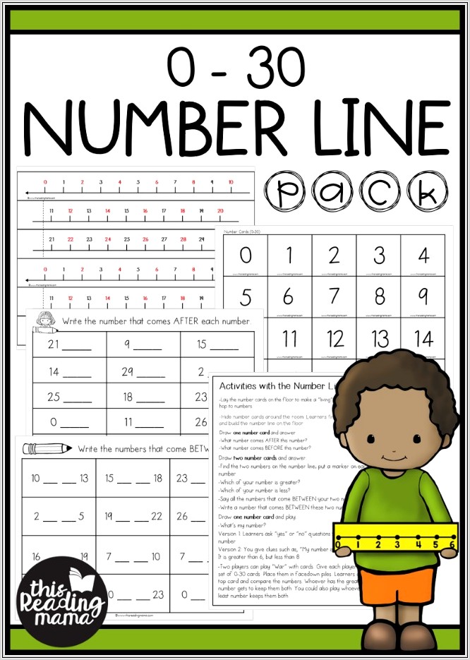 First Grade Math Worksheets Using Number Lines