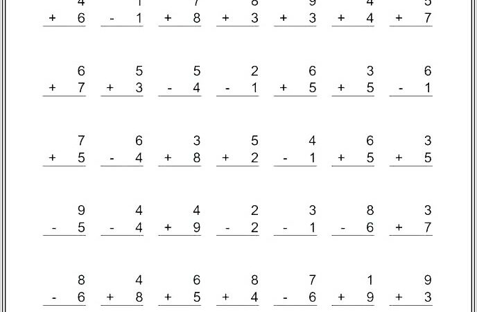 First Grade Missing Number Worksheet