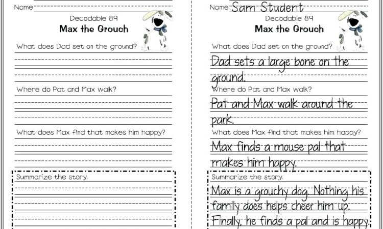 First Grade Retelling Worksheets