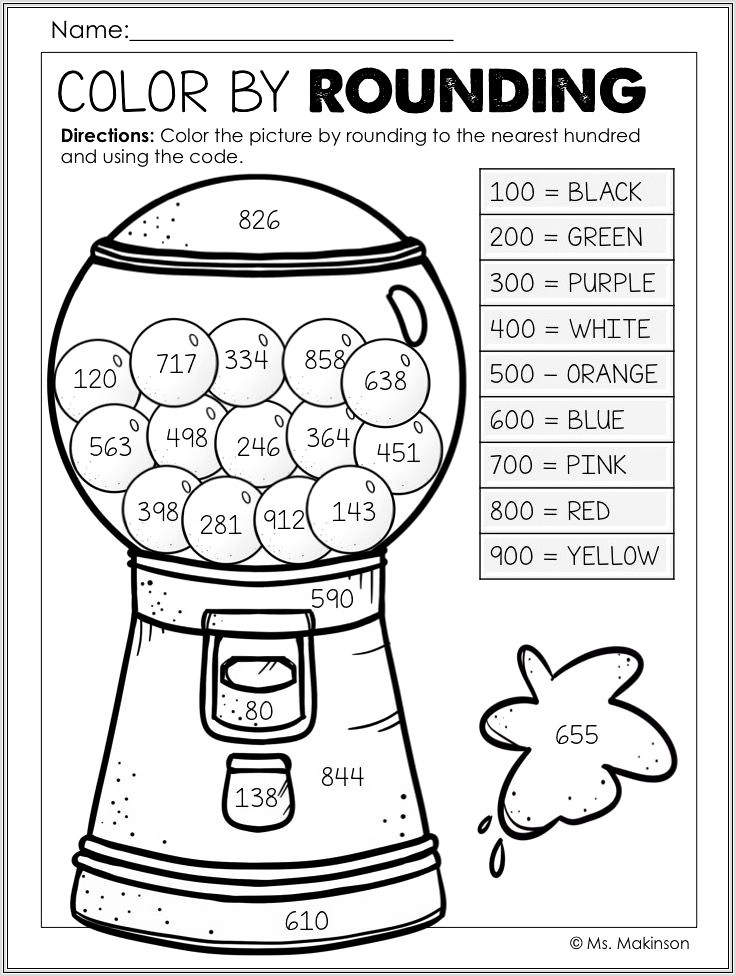 First Grade Rounding Worksheets