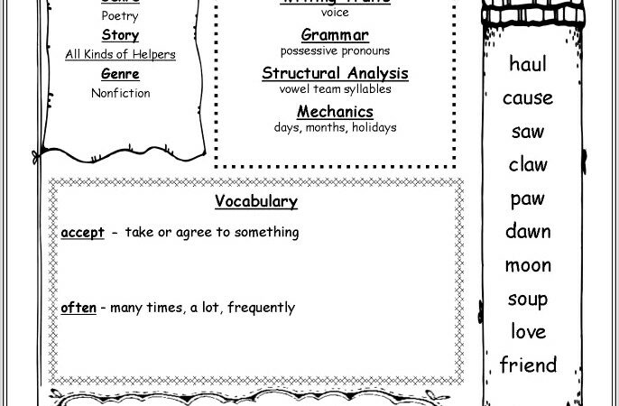 First Grade Teacher Worksheets