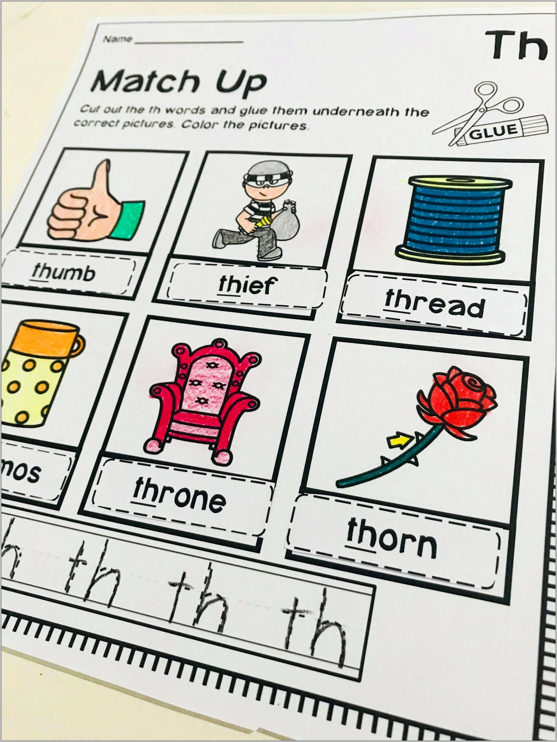 First Grade Th Worksheets