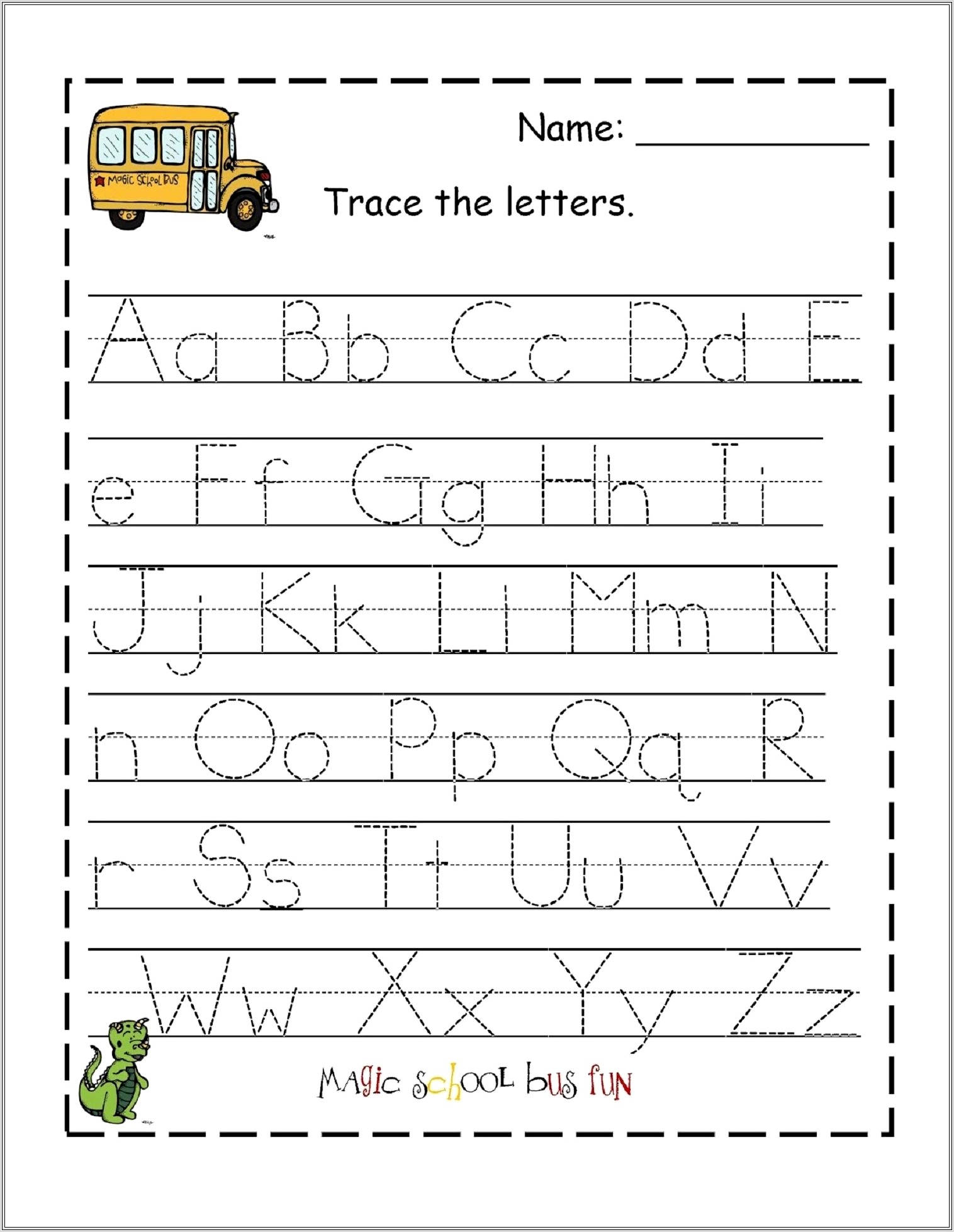 First Grade Tracing Worksheets