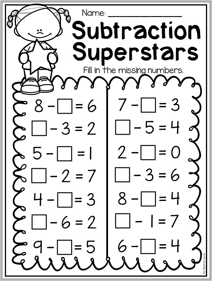 First Grade Worksheets Addition And Subtraction